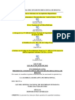 Ley #264 Del Sistema Nacional de Seguridad Ciudadana para Una Vida Segura