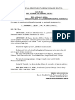 Ley Nº 284 Declara al Bufeo o Delfín de Agua Dulce Patrimonio Natural de Bolivia.doc