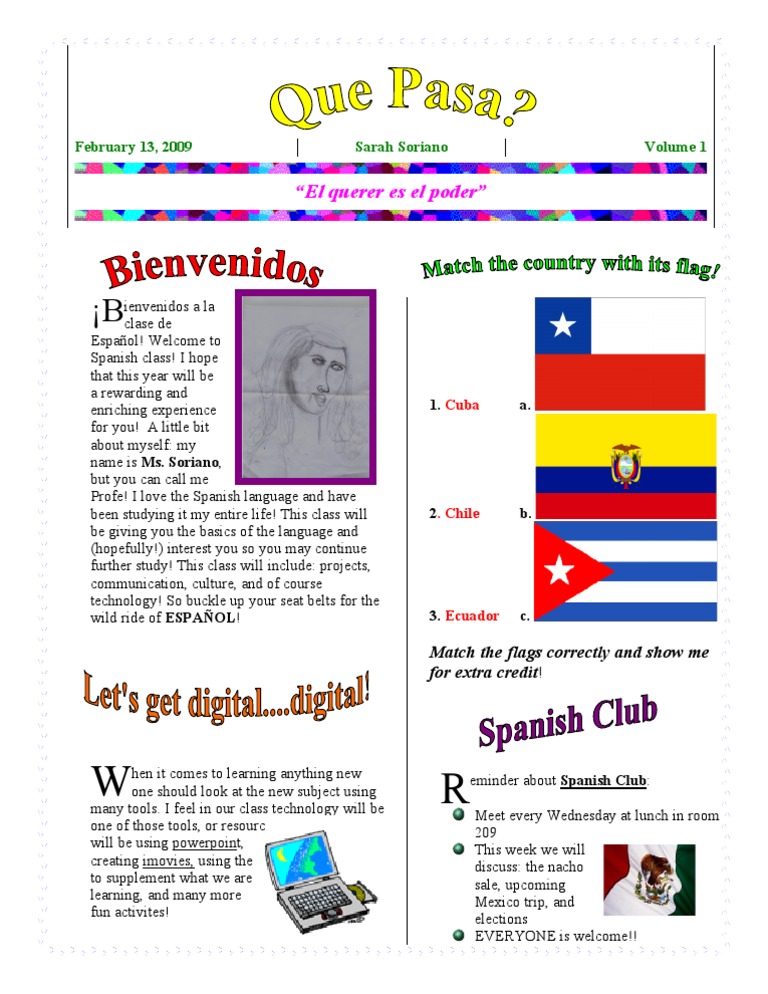 Spanish Class Introduction by Profe Soriano | PDF | Cognition ...