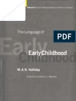 HALLIDAY Language of Early Childhood