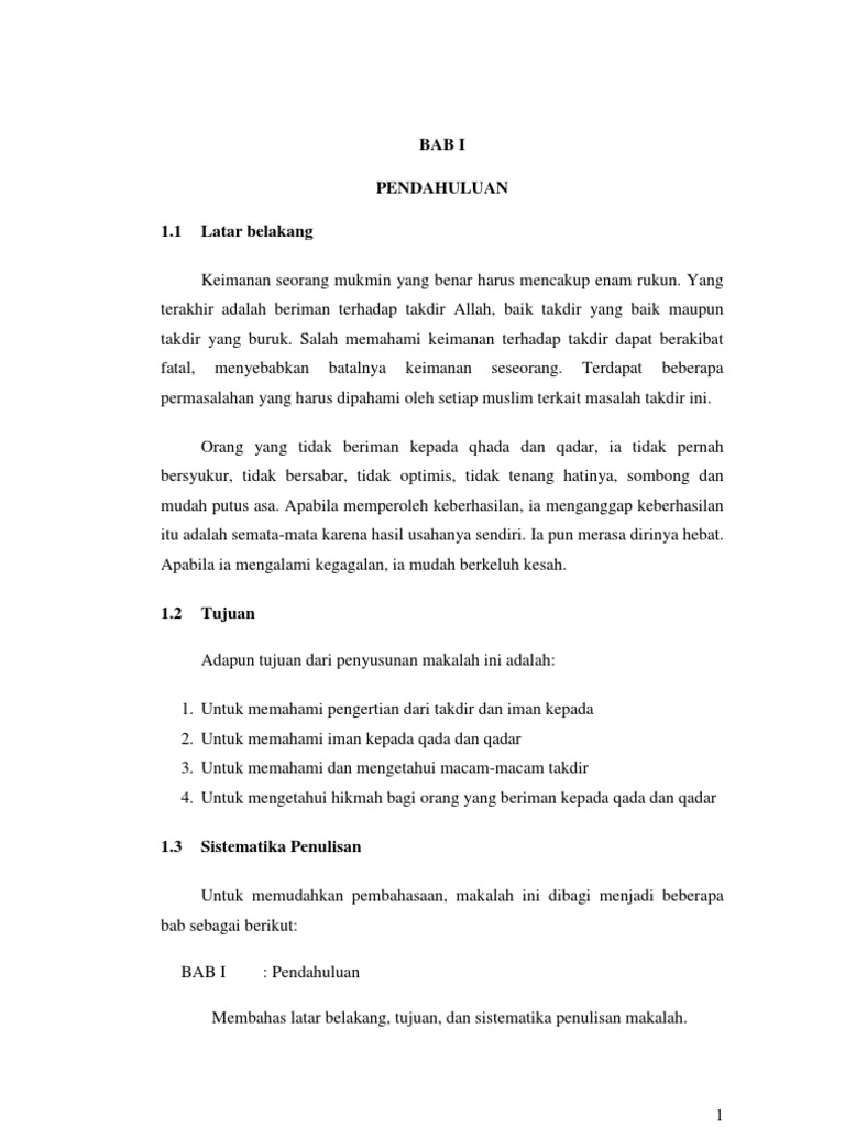 Pengertian Qadha Dan Qadar