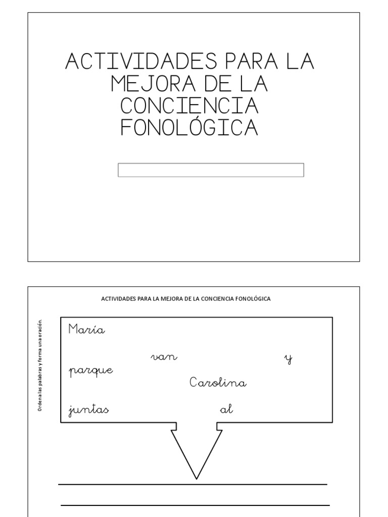 Cuadernillo Conciencia Fonologica | PDF