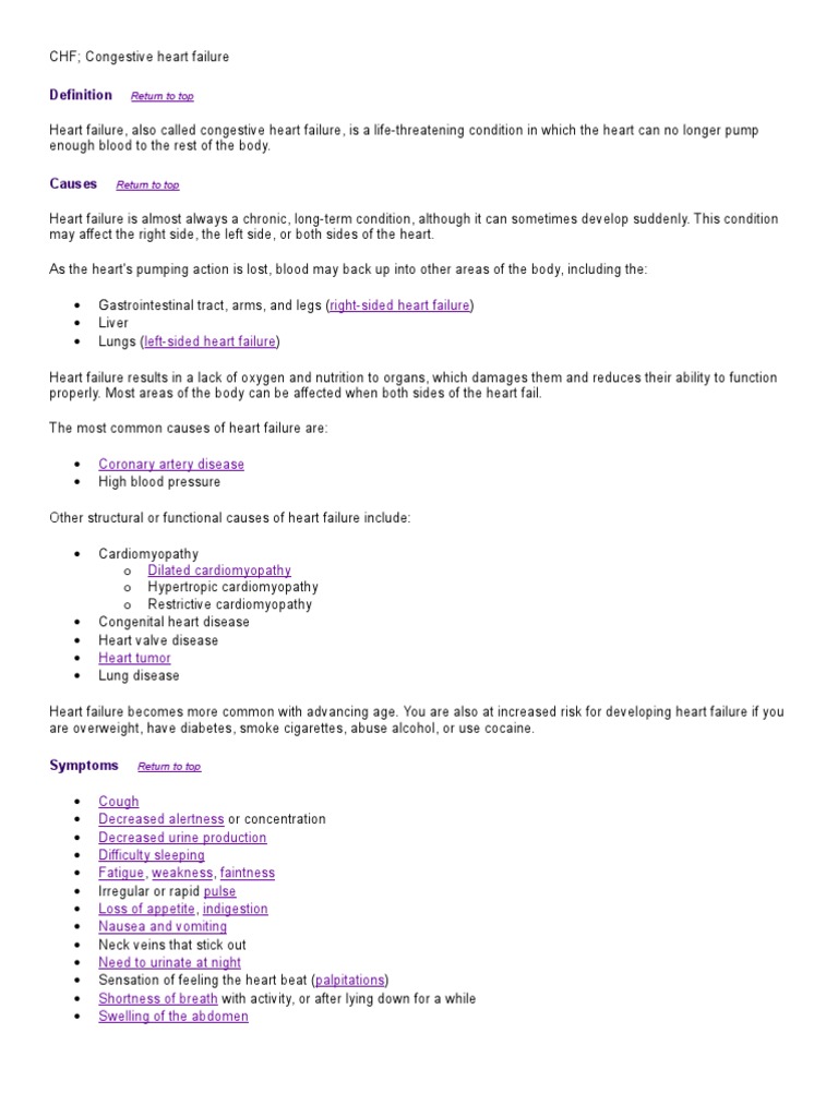 Congestive Heart Failure Guide | PDF | Urinary Tract Infection | Heart ...