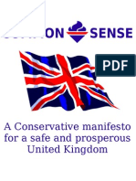 Common Sense: A Conservative Manifesto For A Safe and Prosperous United Kingdom
