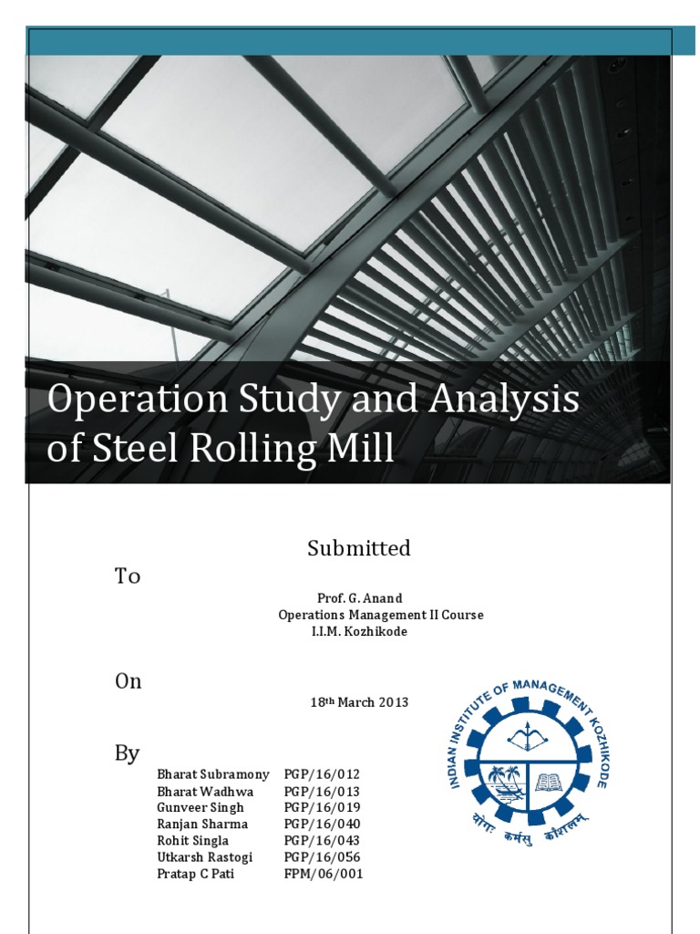 Analysis Of Steel Rolling Mill Operations Pdf Casting Metalworking