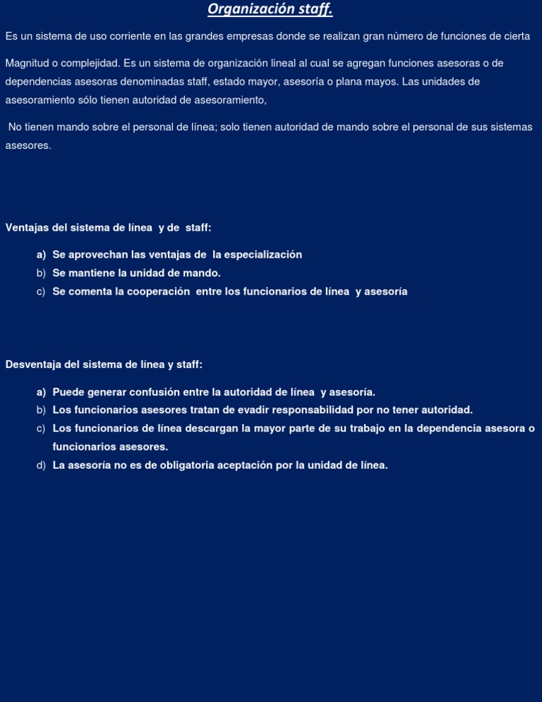 Organizacion Staff