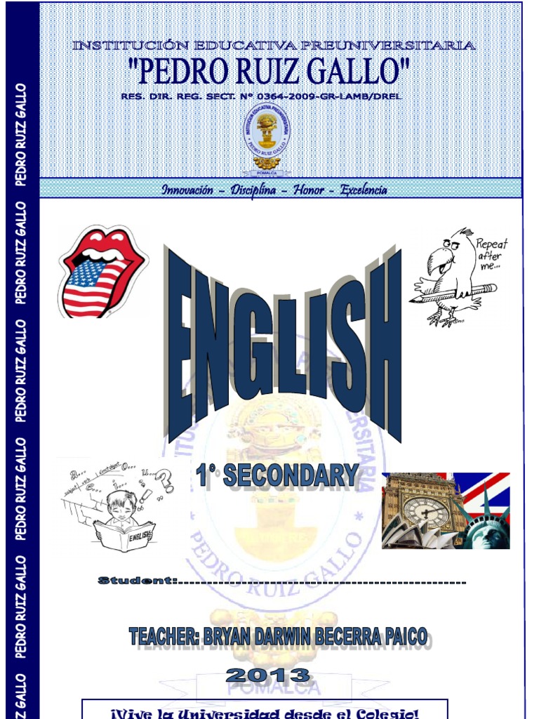 Modulo de Ingles 1 Secondary | PDF | English Language | Verb