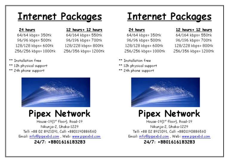 Affordable Dhaka Internet Packages | PDF