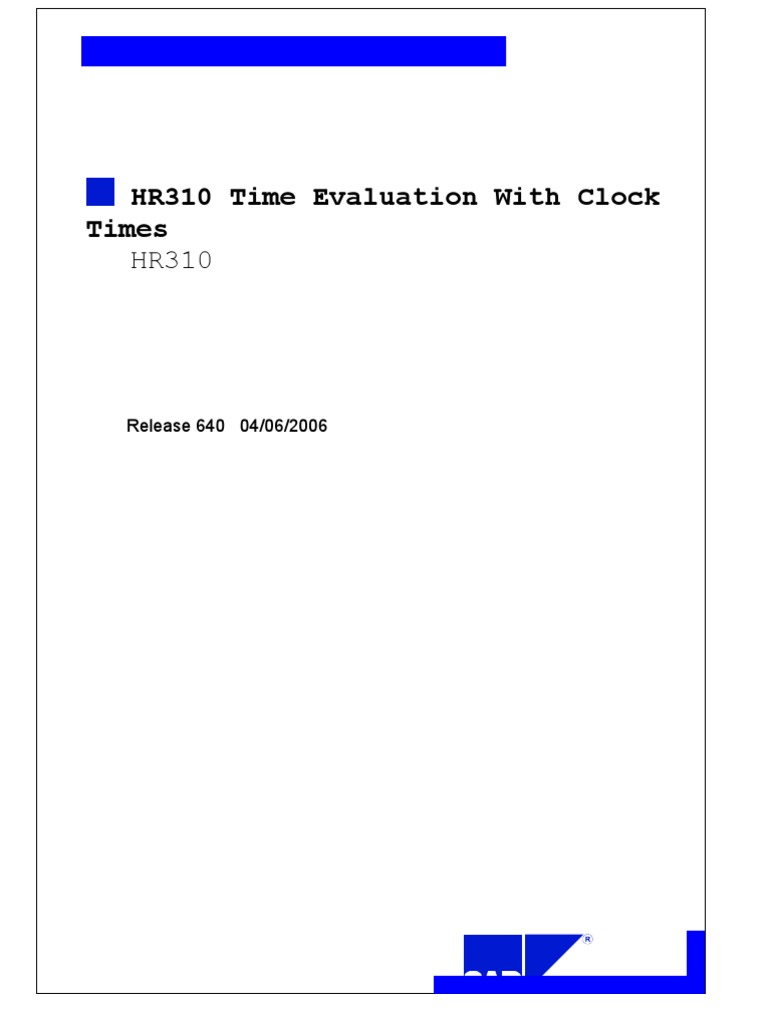 Time Evaluation With Clock Times | PDF | Working Time | Human Resource ...