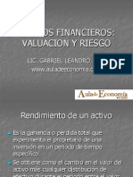 Activos Financieros Valuacion y Riesgo