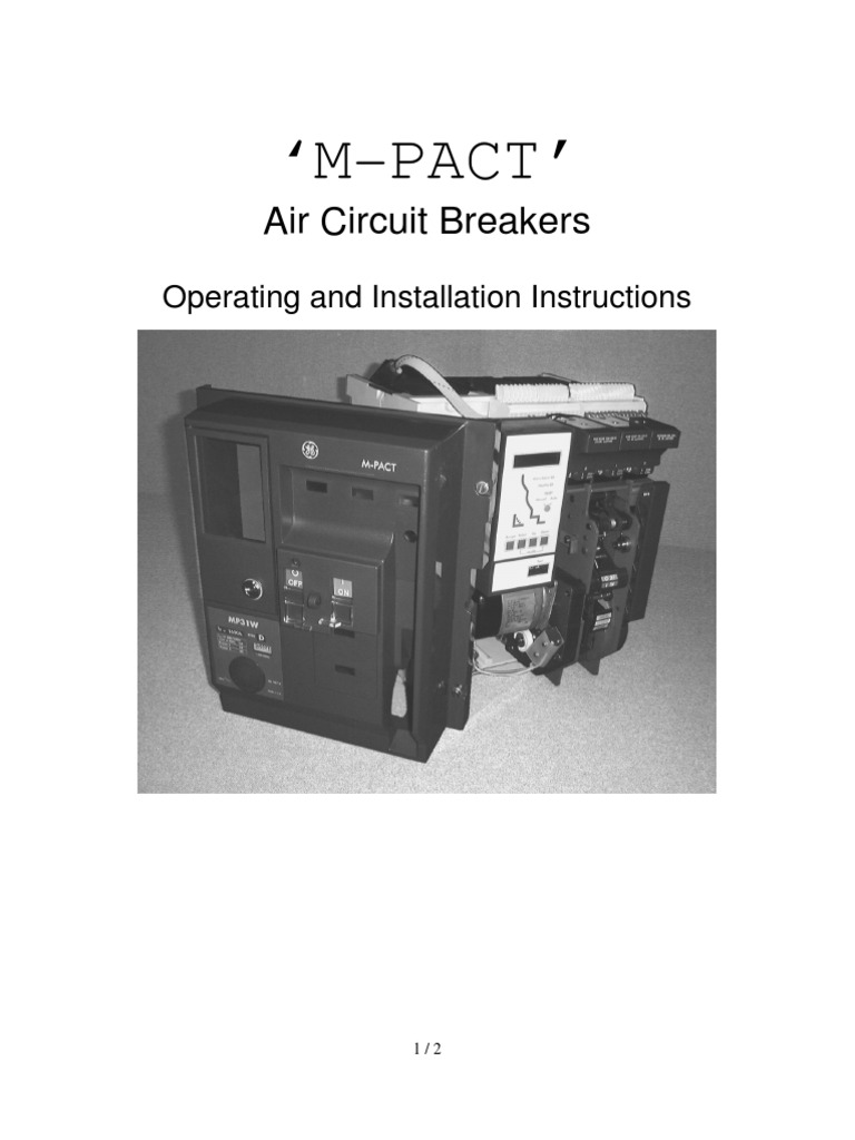 Lv Air Circuit Breakers M Pact M Pro Electrical Connector Electrical Wiring