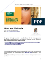 Luoghi Aperti per La XXI Giornata Primavera FAI Puglia