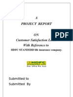 Customer Satisfection Referance To HDFC