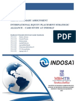 Report of International Equity Placement Strategic Alliances