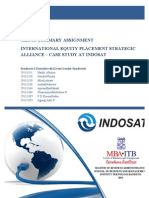 Report of International Equity Placement Strategic Alliances: Case at Indosat