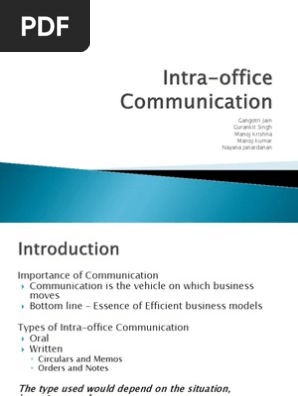 Intra Office Communication