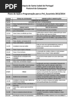 Plano de Ação e Programação para a Pré 2013