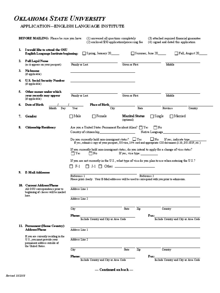 ELI Application | PDF | Credit Card | Immigration