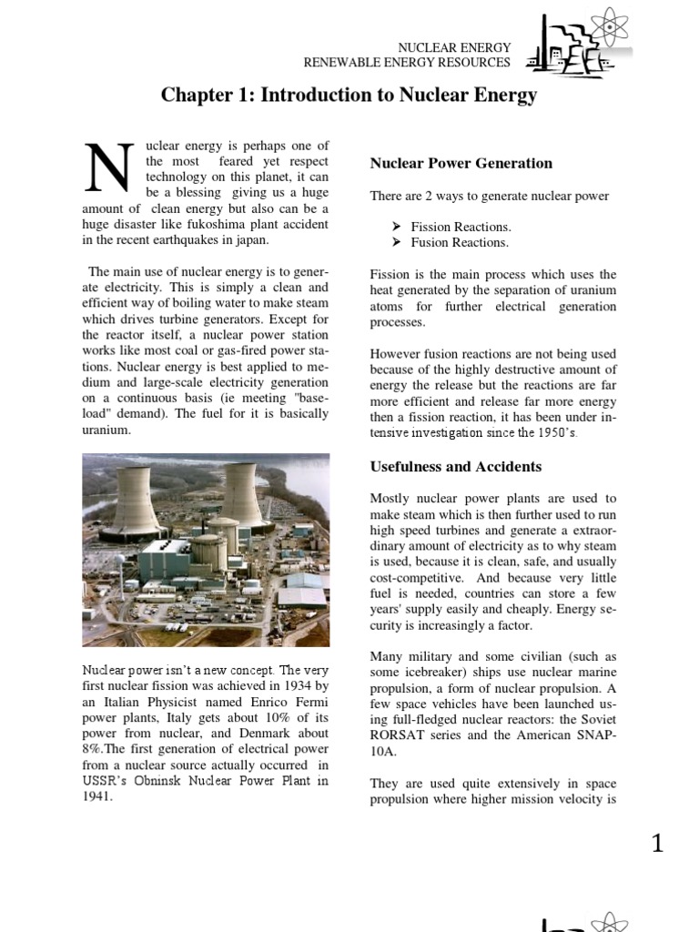 Introduction to Nuclear Energy Basics | PDF | Enriched Uranium ...