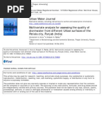 Multivariate analysis for assessing the quality of stormwater from different Urban surfaces of the Patiala city, Punjab (India)