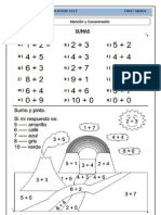 FICHAS de TRABAJO - Atencion y Concentracion 1er Grado Lunes 28.01.2013