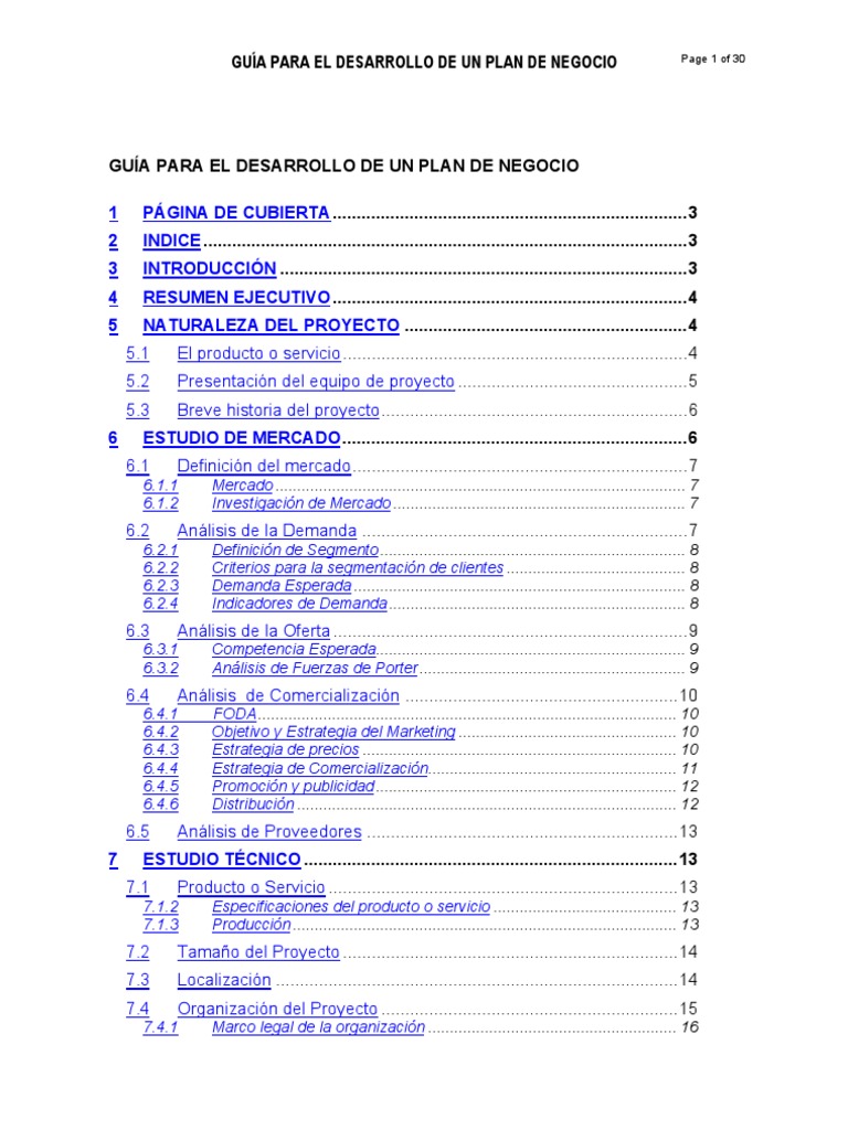 Guia para El Desarrollo de Un Plan de Negocio | PDF | Distribución ...