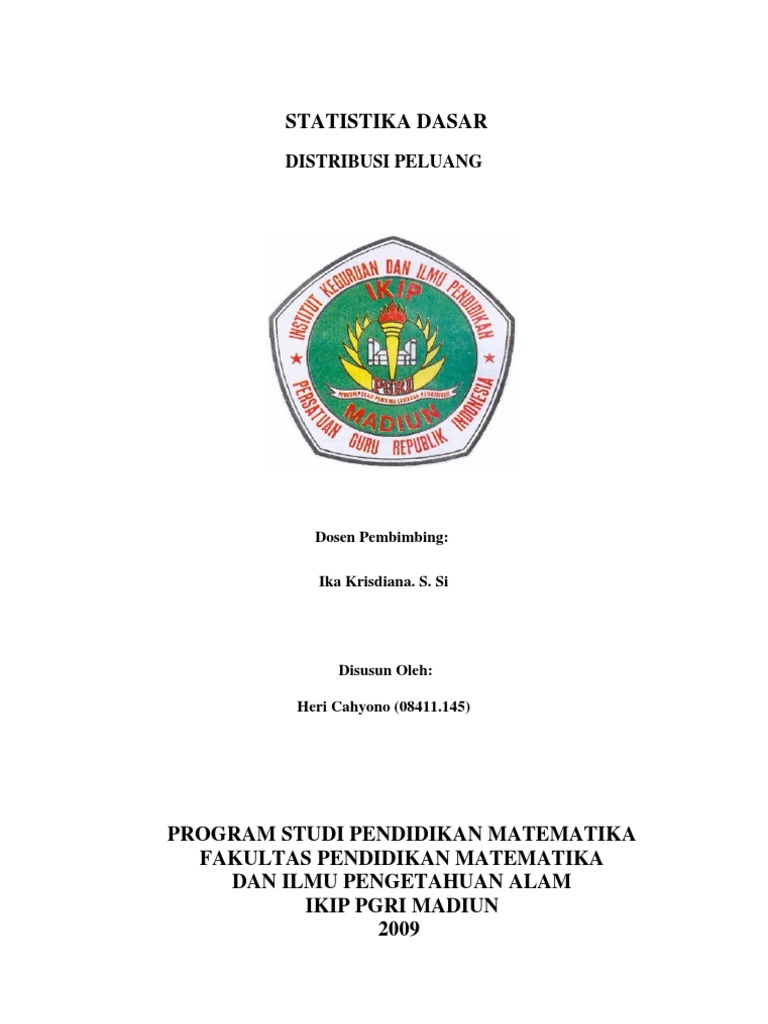 Statistika Dasar Distribusi Peluang