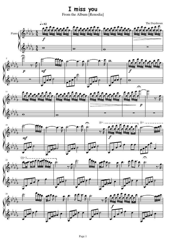 The Daydream - I Miss You | PDF
