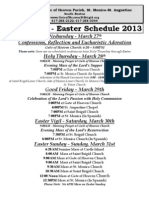 Easter Holy Week Schedule 2013