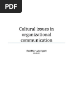 Cultural Issues in Organizational Communication PDF