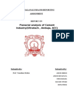 Financial Analysis of Cement Industry