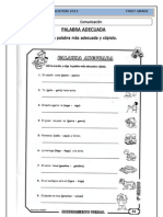 FICHAS de TRABAJO - Comunicacion Primer Grado Miercoles 30.01.2013