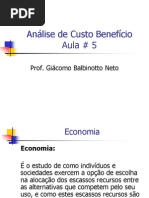 análise de custo beneficio teoria