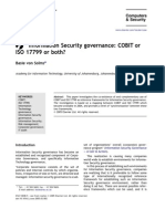 Week 4 - Information Security Governance COBIT or ISO 17799 or Both