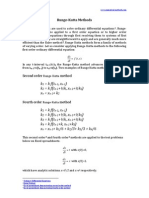 Solution of Ordinary Differential Equations by Runge-Kutta Methods