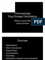 Pharmacology Drug Dosage Calculations