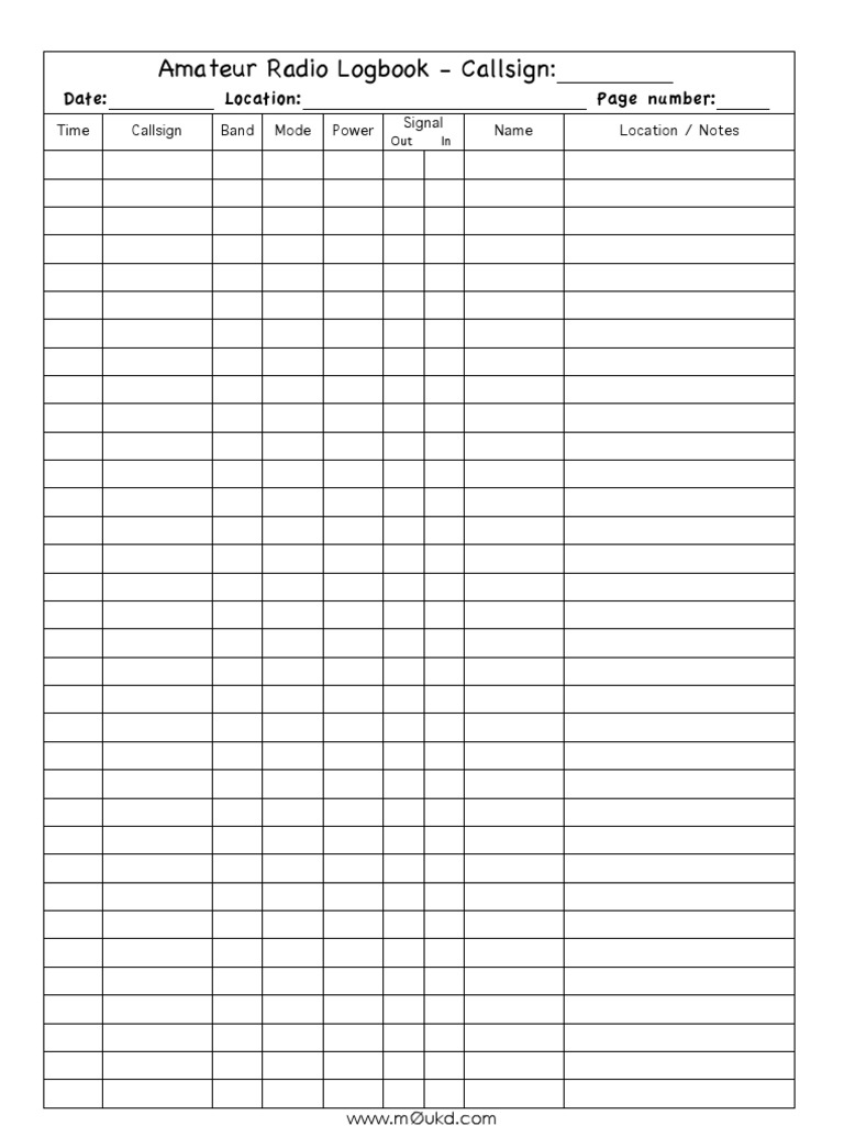Arrl logbook