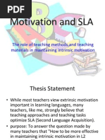 Motivation and SLA