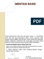 Implementasi Basis Data