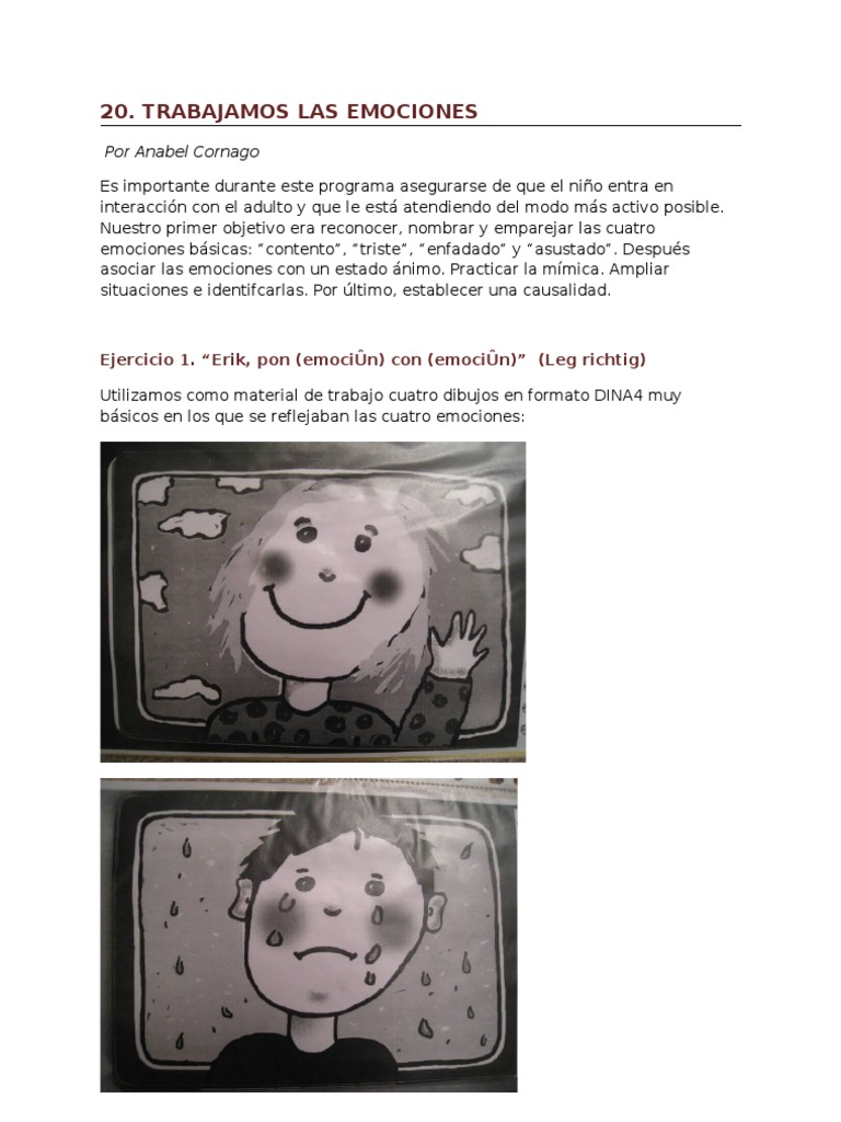 Pictogramas de emociones para niños | PDF | Expresión facial | Las ...