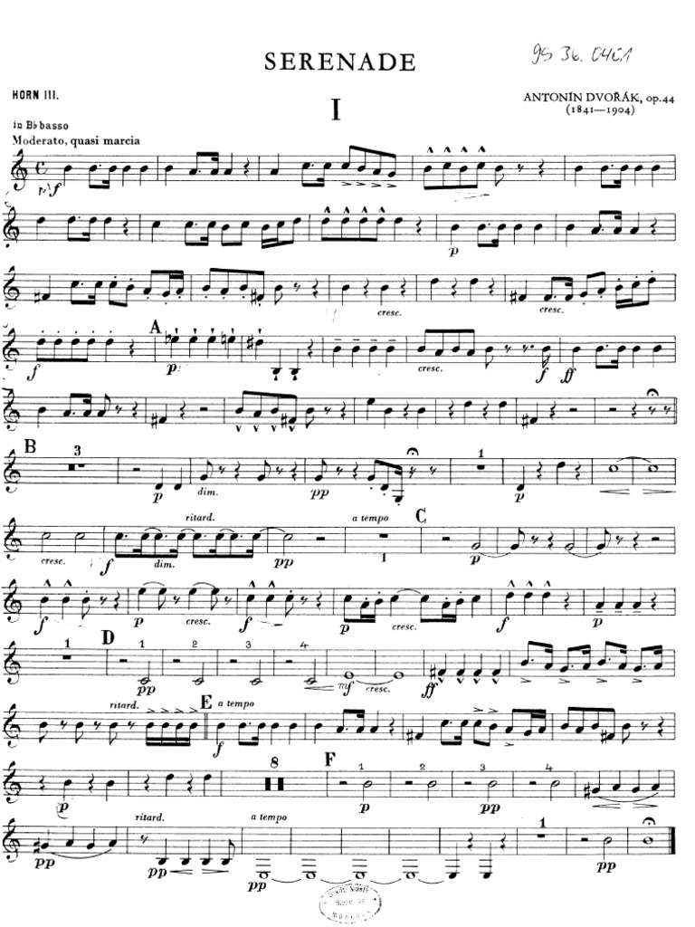 Dvorak Serenade for Winds