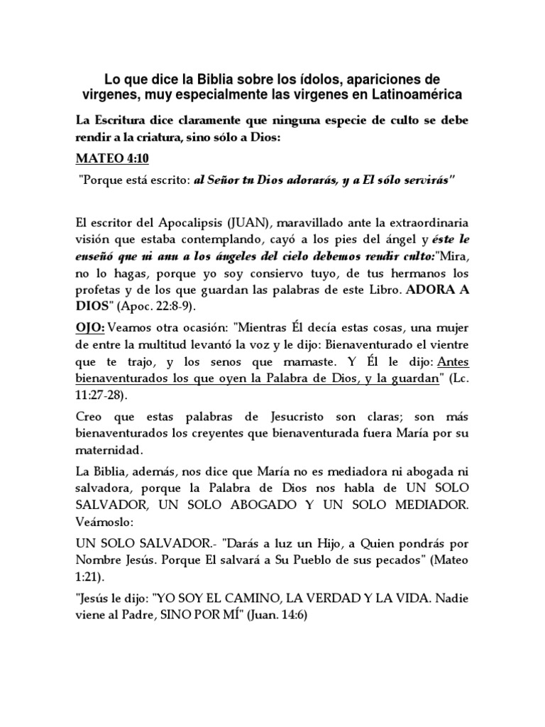 Biblia Sobre Los Ídolos PDF María, madre de Jesús Jesús