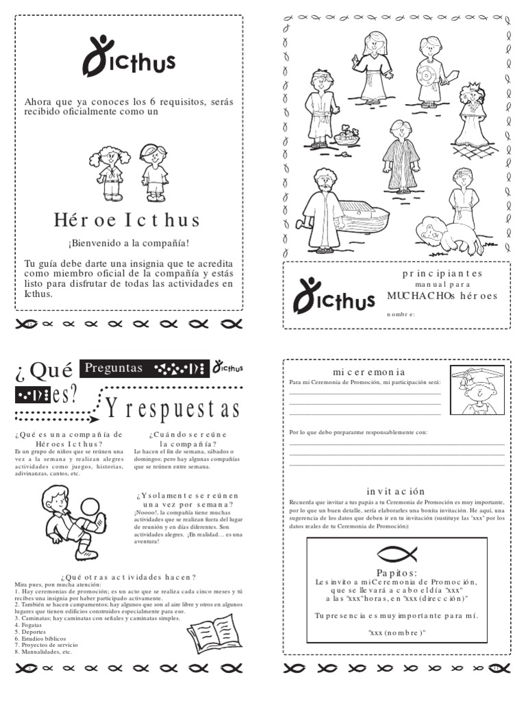 Guía para Héroes Icthus: Actividades y Significado | PDF | Primeros ...