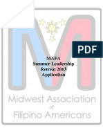 MAFA Summer Leadership Retreat Application