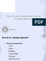 Clues For The Identification of Rock Forming Minerals: Mirzam A