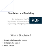 Simulation and Modeling: Dr. Mohammad Hanif Ali Department of Computer Science and Engineering, Jahangirnagar University