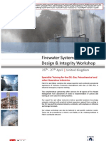 Firewater System Design and Integrity Workshop - Programme and Booking Form - UK - 25-27 April 2012