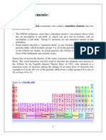 Transition Elements: Electronic Configurations and Variable Oxidation States