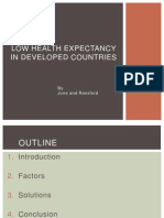 Low Health Expectancy in Developed Countries