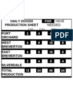 Daily Dough Production Sheet